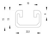 201027//BSB profiel 15x22 5 nut 10  0 338kg/m 