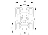 BSB profile 45x60 heavy nut 10