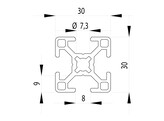 201010//BSB profiel 30x30 nut 8  0 843kg/m 