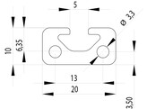 202005//ISB profiel 10x20 nut 5  0 352kg/m 