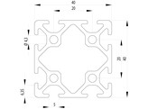 202031//ISB profiel 40x40 NUT 5  1 385kg/m 