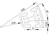 202073//ISB profiel R40/R80 30  nut 8  1 67kg/m 