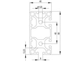 202079//ISB profiel 40x80 3N90 licht nut 8  3 3kg/m 