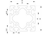 202091//ISB profiel 80x80 zwaar nut 8  7 063kg/m 