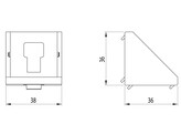 321047//Winkel 40x40 Nut 10 T-Nut