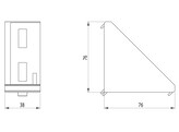 321085//Winkel 40x80 Nut 10