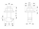 324010//Hammerschrauben-Satz M8x25.. WITH COLLAR NUT