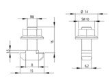 324015//Hammerschrauben-Satz M6x16 WITH COLLAR NUT