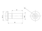 330030//Zentralschraube M12x30 T50