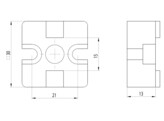 333010//T-Verbinder-Satz 30x30  t 13 