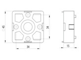 333021//T-Verbinder-Satz 45x45  t 15 