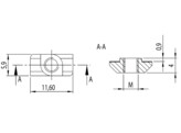 340010//Hammermutter Nut 6 M4