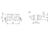 341030//Hammermutter Nut 8 M6