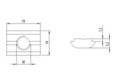 BSB Slot nut 10 M8  swivelling  ESD