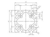 ISB profile 60x60 nut 6 heavy