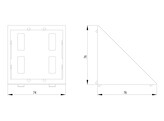 351121//winkel 80x80 alufarbig mit bef satz