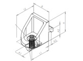 ISB Clamping angle Nut 5 complete set