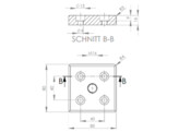 503251//Transport- u. Fu platte 8 ZN 80x80 M16 schwarz pulverbesch.