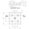 503238//Transport- u. Fu platte 8 ZN 80x80 M10 schwarz pulverbesch.