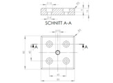 503238//Transport- u. Fu platte 8 ZN 80x80 M10 schwarz pulverbesch.