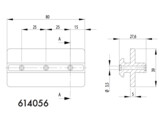 BSB POM Slider centrally Nut 10/groove 10