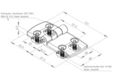 BSB Hinge PA 45x60 with Fastening kit