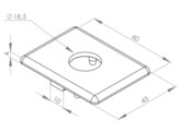 BSB Cover cap profile 30x30 Nut 8 with hole o8 5