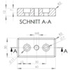 ISB Base plate 30x60 Nut 6 M8  black powder coated