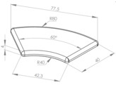 ISB Cover cap profile R40/80-60  Nut 8